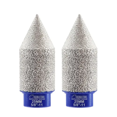 Miniatura 19 de SHDIATOOL Brocas biseladoras de diamante de 1-3/8 pulgadas para agrandar los pedazos de fresado de cerámica del granito del mármol de la teja