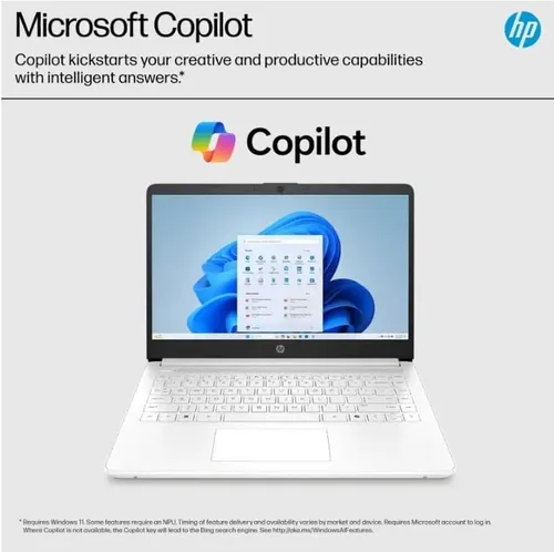 Miniatura 8 de HP 2025 Laptop estudiantil de 14 pulgadas, pantalla HD, Intel Celeron N4500, RAM 4G, 64 GB eMMC, WiFi 6, 1 año Office 365, Windows 11 Home, plata