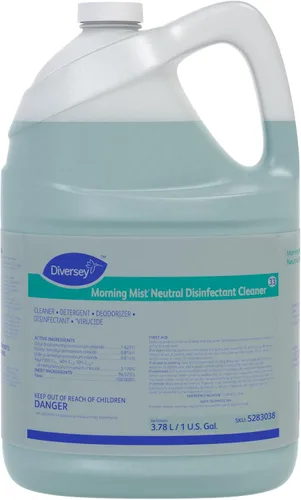 Miniatura 2 de Diversey 5283038 Limpiador desinfectante neutro de niebla matutina, limpiador multisuperficie pH neutro, concentrado líquido, aroma fresco, 1 galón
