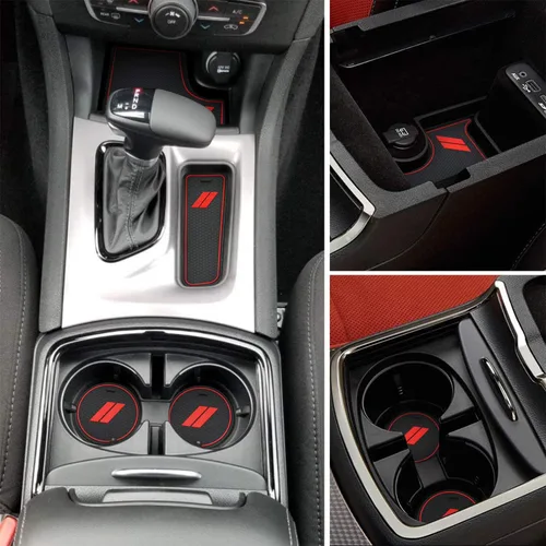 Miniatura 2 de Se ajusta a los accesorios Dodge Charger 2015-2023, juego de 26 piezas de soporte para portavasos, revestimiento de palanca de cambios de consola