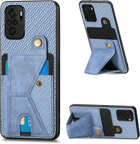 Miniatura 127 de Funda para Xiaomi Poco M5s 4G, Funda para Redmi Note 10 4G / Note 10S 4G / Note 11 SE (India) Funda de cuero PU ranuras para tarjetas Soporte