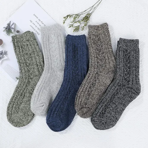 Miniatura 2 de Zando Athletic Sports Knit Pattern Womens Winter Socks Crew Cut Cashmere Retro Thick Warm Soft Wool Socks