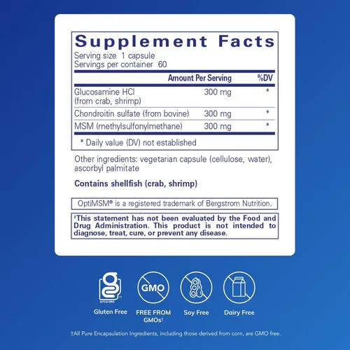 Miniatura 2 de Pure Encapsulations Glucosamina condroitina con MSM - Apoya la salud de las articulaciones y la formación normal del cartílago* - Mantiene