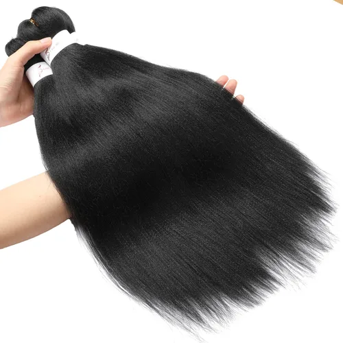 Miniatura 3 de Cabello trenzado preestirado de 24 pulgadas, 8 paquetes de extensiones de cabello sintético de fácil trenzado sintético profesional suave textura #1B