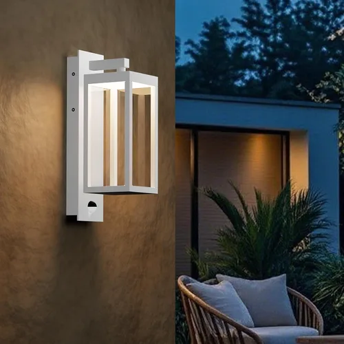 Miniatura 7 de Luces LED con sensor de movimiento para porche, montaje en pared al aire libre, lámpara exterior para casa, garaje, patio, jardín, 13 W, 750 lm