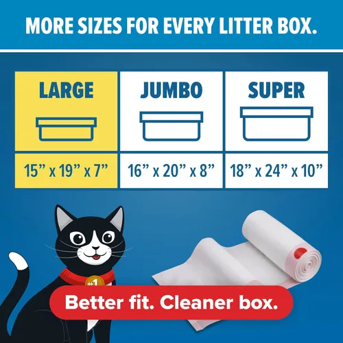Miniatura 2 de Jonny Cat Heavy Duty Tear-Resistant Litter Box Liners, Large, 30in x 16in, 15ct
