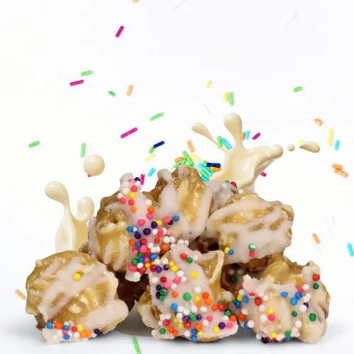 Miniatura 4 de Its Delish - Palomitas de maíz gourmet con sabor a pastel de cumpleaños con temática de pastel de cumpleaños, palomitas de maíz con arco iris sin