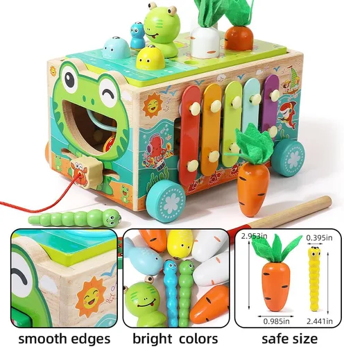 Miniatura 5 de JAUNTY Juguete Montessori de Madera para Niños Pequeños de 1 2 3 Años, Juguete Educativo STEM para Bebés Niños y Niñas de 18 Meses+, Aprendizaje