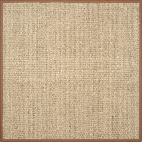 Miniatura 63 de Safavieh Natural Fiber NF114P - Alfombra redonda de hierba marina, tejido de canasta, con borde, de 244 cm, color gris Natural/ gris