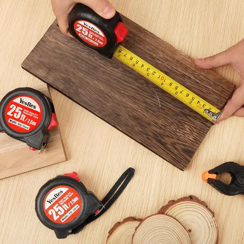 Miniatura 6 de Cinta métrica de 25 pies, paquete de 10 unidades, cinta de medición de lectura fácil, cinta métrica retráctil con autobloqueo de 25 pies por 1