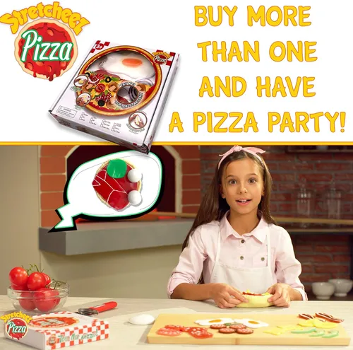 Miniatura 6 de Stretcheez Pizza – Comida de juego para niños – Alimentos y coberturas elásticos – Mezcla y combina – Colecciónalos todos – Funciona con cocinas
