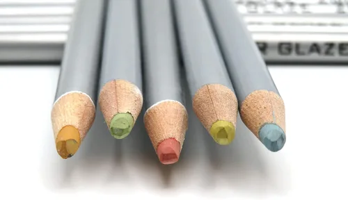Miniatura 8 de ChiPigments® Brights - Paquete de 5 lápices para cerámica Colores vibrantes • Líneas finas y sombreado • Bisqueware • Greenware • Vidrio fundido