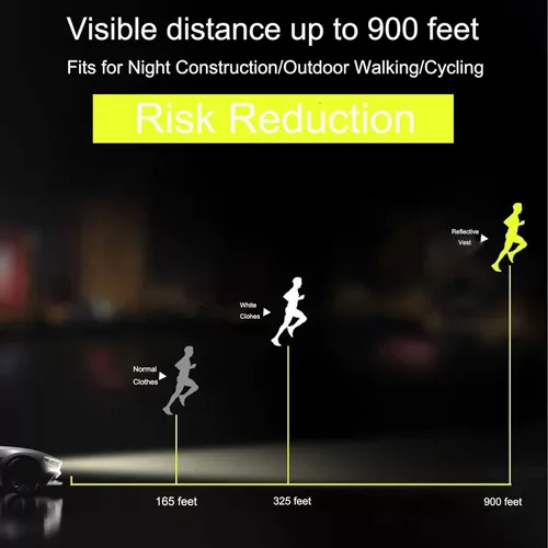 Miniatura 4 de Chaleco de seguridad reflectante, 2 piezas, chaleco de alta visibilidad, correas ajustables para correr, ciclismo, caminar y montar al aire libre