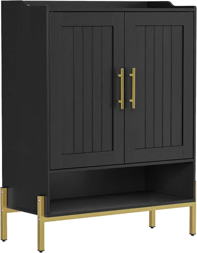 Miniatura 9 de HOOBRO Gabinete para zapatos, organizador de zapatos de 5 niveles con puertas, armario de madera para zapatos para entrada, armario independiente