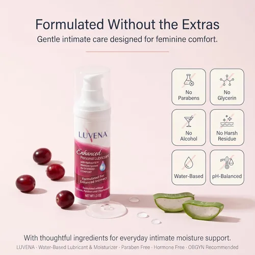 Miniatura 5 de Luvena Lubricante para mujeres, alivia la sequedad femenina, cuidado íntimo de la piel y apoyo a la menopausia, gel lubricante hidratante,