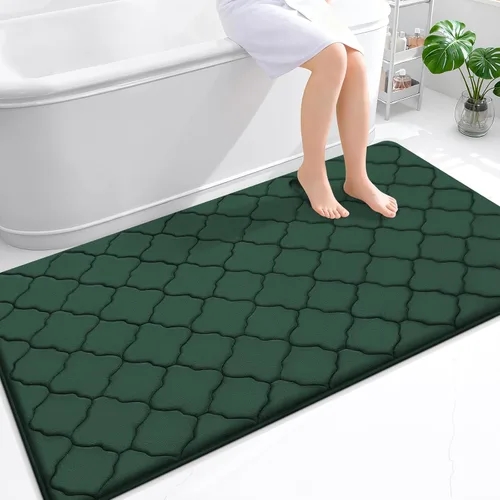 Miniatura 199 de OLANLY Alfombra de Baño de Espuma Viscoelástica de 24 x 16 pulgadas, Ultra Suave y Absorbente, Alfombras de Baño Antideslizantes, Cómodas, Lavables