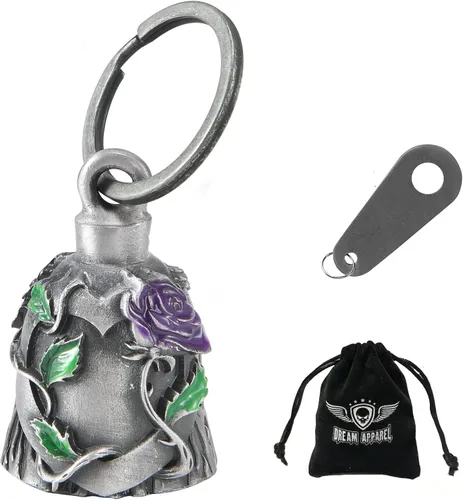 Miniatura 45 de Dream Apparel Campanas de motocicleta para motociclistas, accesorios de campanas pesadas y llavero para la suerte Viaja para vivir