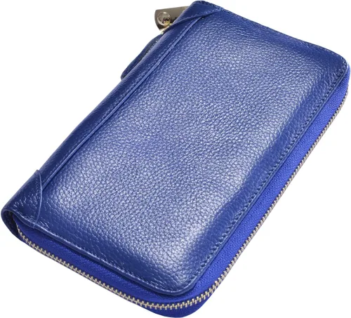 Miniatura 7 de Easyoulife - Monedero de cuero con cremallera, billetera portatarjetas para mujer, bloqueo RFID