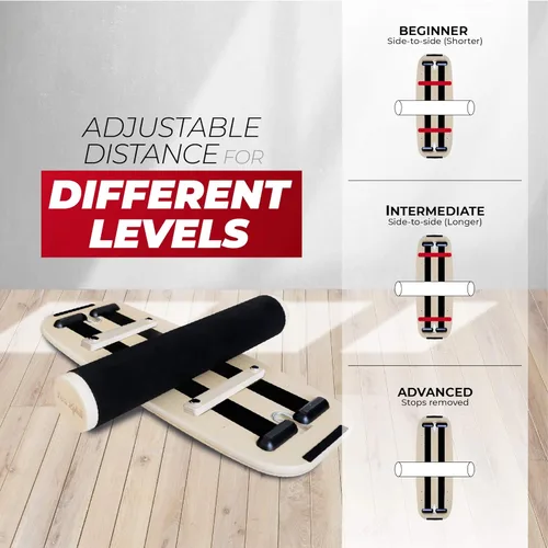 Miniatura 7 de Yes4All Tabla de Equilibrio Entrenador Deportivo, Tabla de Entrenador de Surf con Topes Ajustables, Mejora la Fuerza del Core y el Control del H.