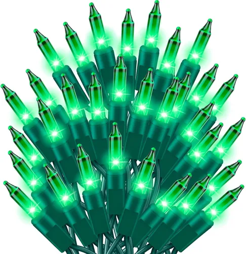 Miniatura 7 de Ultra-brillantes luces de Navidad rosa mini de 100L 19.6 pies, cadena de luces incandescentes UL listadas, se conectan de extremo a extremo, juego