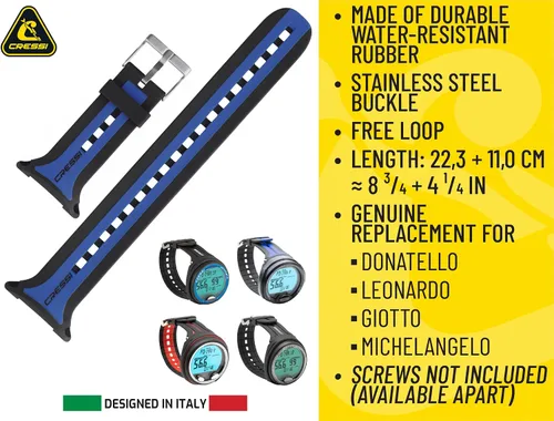 Miniatura 2 de Cressi Genuine Watchband, Screen Protector Replacement for Big-Screen Dive Computer - Original Spare Parts