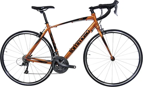 Tommaso Imola - Bicicleta deportiva de aluminio de alto rendimiento, Shimano Claris 24 velocidades, bicicleta de carretera para hombre Burnt orange