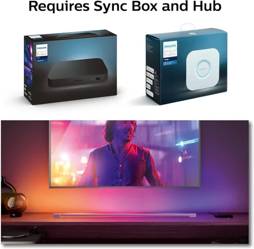 Miniatura 4 de Philips Hue - Tubo de luz LED inteligente grande, blanco - Luz LED de cambio de color blanco y ambiente de color - 1 paquete - Sincronización