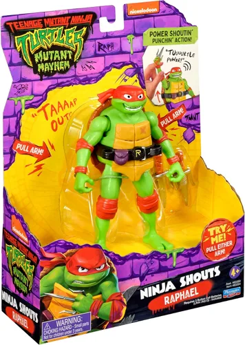 Miniatura 5 de Teenage Mutant Ninja Tortugas: Mutant Mayhem 5.5" Raphael Deluxe Ninja Shouts Figura por Playmates Toys