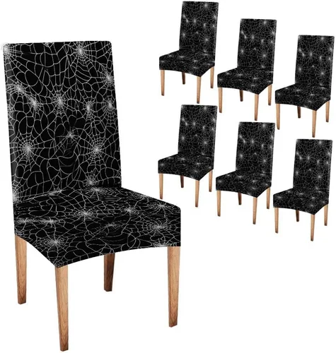 Miniatura 22 de CAPSCEOLL Fundas para Sillas De Comedor 4, Funda elástica para silla de comedor, lavable de elastano, fundas para sillas Parsons de cocina, Fundas
