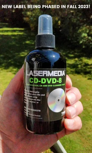 Miniatura 2 de Solución de limpieza CD DVD líquido (no es un removedor de arañazos) 8 onzas (8.0 fl oz) limpiador de botellas en aerosol CD-DVD-8 fabricado