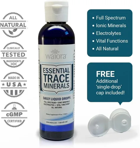 Miniatura 2 de Waiora Minerales traza esenciales Ayuda a reponer minerales perdidos/agotados Más de 60 minerales de traza iónicos Apoya las funciones vitales