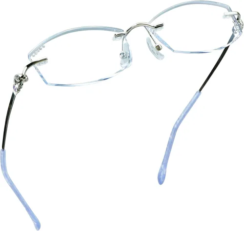 Miniatura 11 de LifeArt Lentes de lectura con bloqueo de luz azul sin montura con lente personalizada que reducen la fatiga ocular con diamantes elegantes