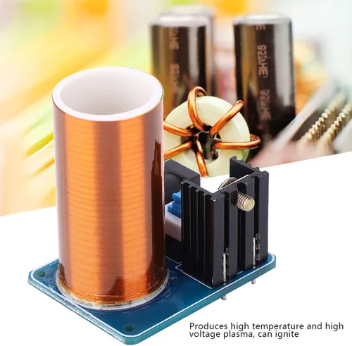 Miniatura 8 de Kit de bobina Tesla, Mini Tesla Coil Remote LED Kit de módulo de chispa Kit de bricolaje electrónico DC 12V (producto terminado)