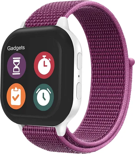 Miniatura 13 de OWKEY Correa de repuesto para niños compatible con Gizmo Watch 3 2 1/Gabb Watch 3e 3 2 1, correas de reloj de nailon transpirable con pasadores