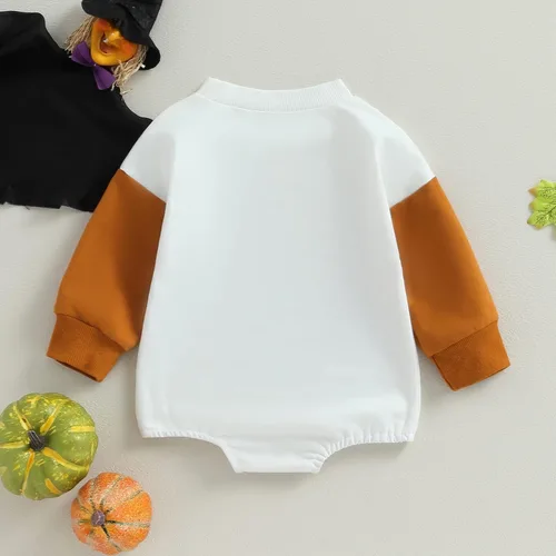 Miniatura 4 de LIOMENGZI My First Halloween - Traje de niña raglán con estampado de flores, mameluco de 0 a 18 meses