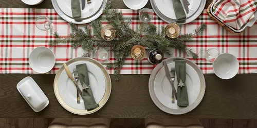Miniatura 5 de DII Jolly Christmas Tree Collection - Decoración navideña de mesa y cocina, camino de mesa, 14 x 72 pulgadas, cuadros navideños
