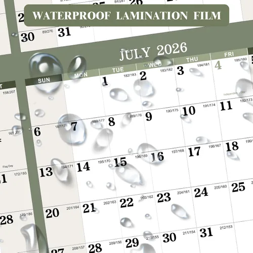 Miniatura 7 de Calendario anual de pared 2026 – Calendario de borrado en seco 2026 para pared, 34.6 x 22.9 pulgadas, enero 2026 a diciembre de 2026, calendario
