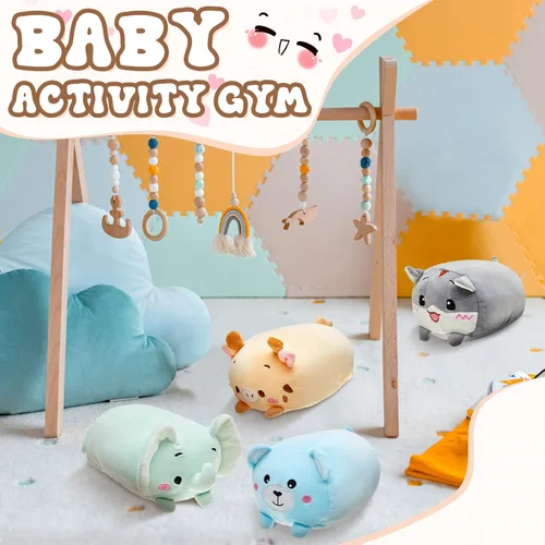 Miniatura 5 de Leitee 4 piezas de animales de peluche a granel de 8 pulgadas, lindos juguetes de peluche para niños y niñas, caja de regalo de cumpleaños, juguetes