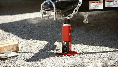 Miniatura 5 de Southwest Wheel 2,000 libras. Top Wind RAM A-Frame Trailer Jack w/6" Flip Foot
