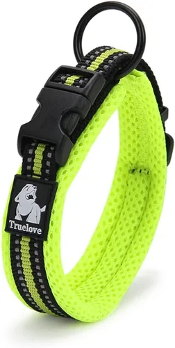 Miniatura 13 de Creation Core Collar reflectante para perro con anillo de malla transpirable, suave acolchado de nailon ajustable, collar para mascotas, 0.6 Negro