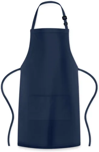 Miniatura 8 de Adjustable Bib Apron 100% Polyester Kitchen Aprons Waterdrop Resistant Aprons with Adjustable Strap, Pockets & Long Ties Azul marino