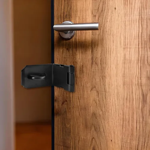 Miniatura 4 de HOWDIA Pestillo de Puerta de 4 Pulgadas de 90 Grados, Acero Inoxidable de Seguridad Pestillo de Candado en Ángulo Recto Pestillo de Bloqueo