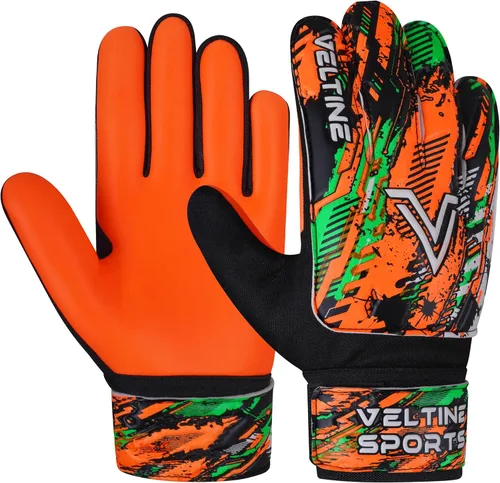Miniatura 12 de Guantes de portero de fútbol para niños, jóvenes y adultos, guantes de portero de fútbol con protección doble en la muñeca y palmas de látex