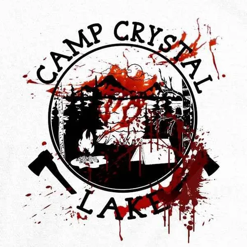 Miniatura 3 de Pop Threads Camp Crystal Lake Counselor Staff Bloody Horror Graphic Camiseta para hombre
