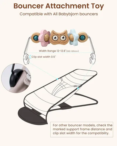 Miniatura 5 de TinlyFinly Mecedora de Juguete para Bebé Compatible con Mecedora Baby Bjorn, Accesorio de Juego para Mecedora, Ajuste Firme y Seguro, Muy Divertido