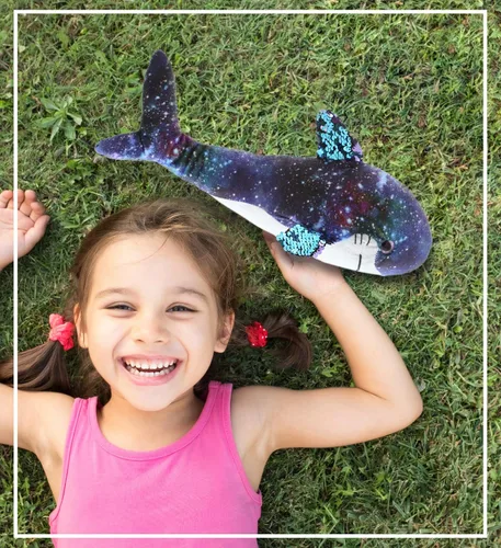 Miniatura 5 de DolliBu Shark Space - Peluche de lentejuelas abatibles de 12 pulgadas, con lentejuelas reversibles, abrazable, colorido juguete de peluche