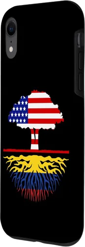 Miniatura 2 de Funda para iPhone XR con raíces colombianas cultivadas en Estados Unidos, bandera de Colombia