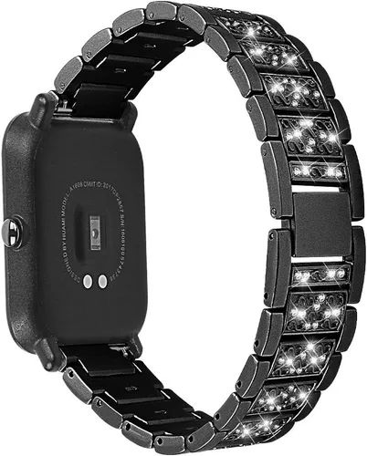 Miniatura 7 de FitTurn Bandas brillantes de joyería para Amazfit Bip 6/Bip 5 Band para mujeres y hombres, correa de metal de repuesto para Amazfit Bip 6