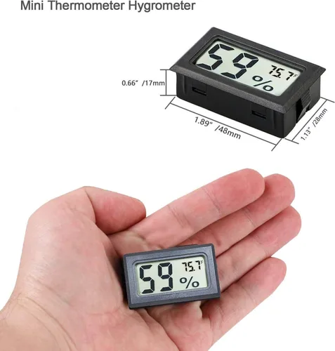 Miniatura 2 de Goabroa Mini termómetro higrómetro digital medidor de humedad para interiores con sensor de temperatura Fahrenheit (℉)