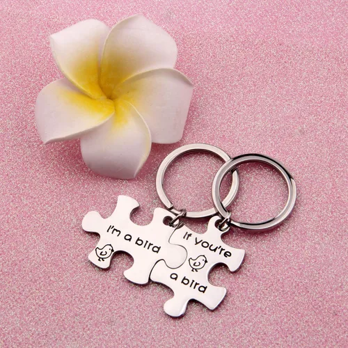 Miniatura 6 de If You're A Bird I'm A Bird Llavero The Notebook Movie Jewelry Llavero para parejas, regalo F-9PBI